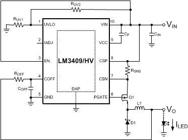 LM3409-Q1-LED-LED-Դ