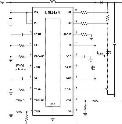 LM3424-Q1-LED-LED-Դ