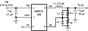 LM3671-LM3671/-Q1 2-MHz, 600-mA Step-Down DC-DC Converter