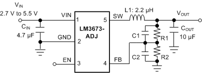 LM3673-LM3673 2-MHz, 350-mA Step-Down DC-DC Converter
