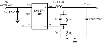 LM3674-LM3674 2-MHz, 600-mA Step-Down DC-DC Converter in SOT-23